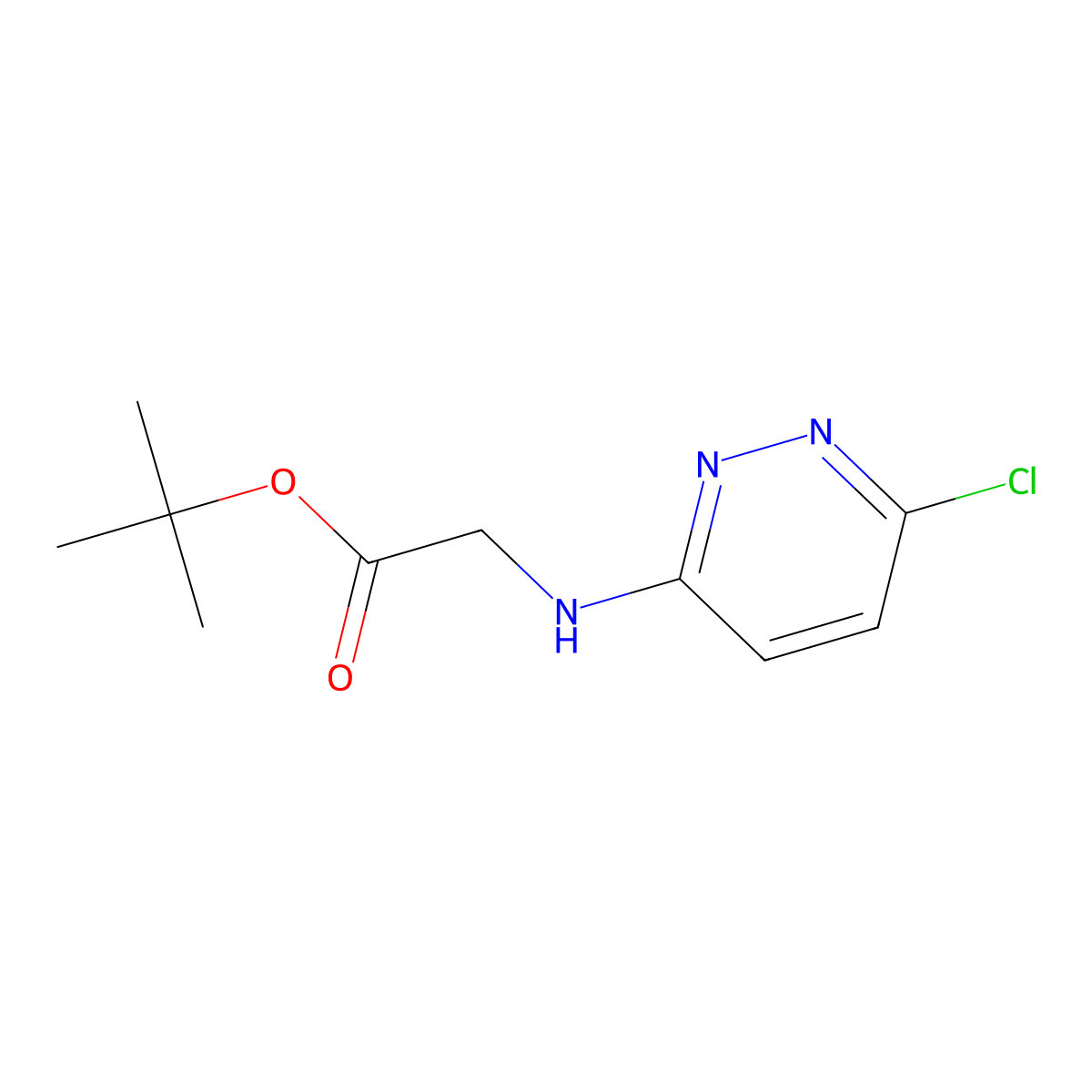 Tert-butyl 2-[(6-chloropyridazin-3-yl)amino]acetate molecular structure, CAS 2248334-56-5