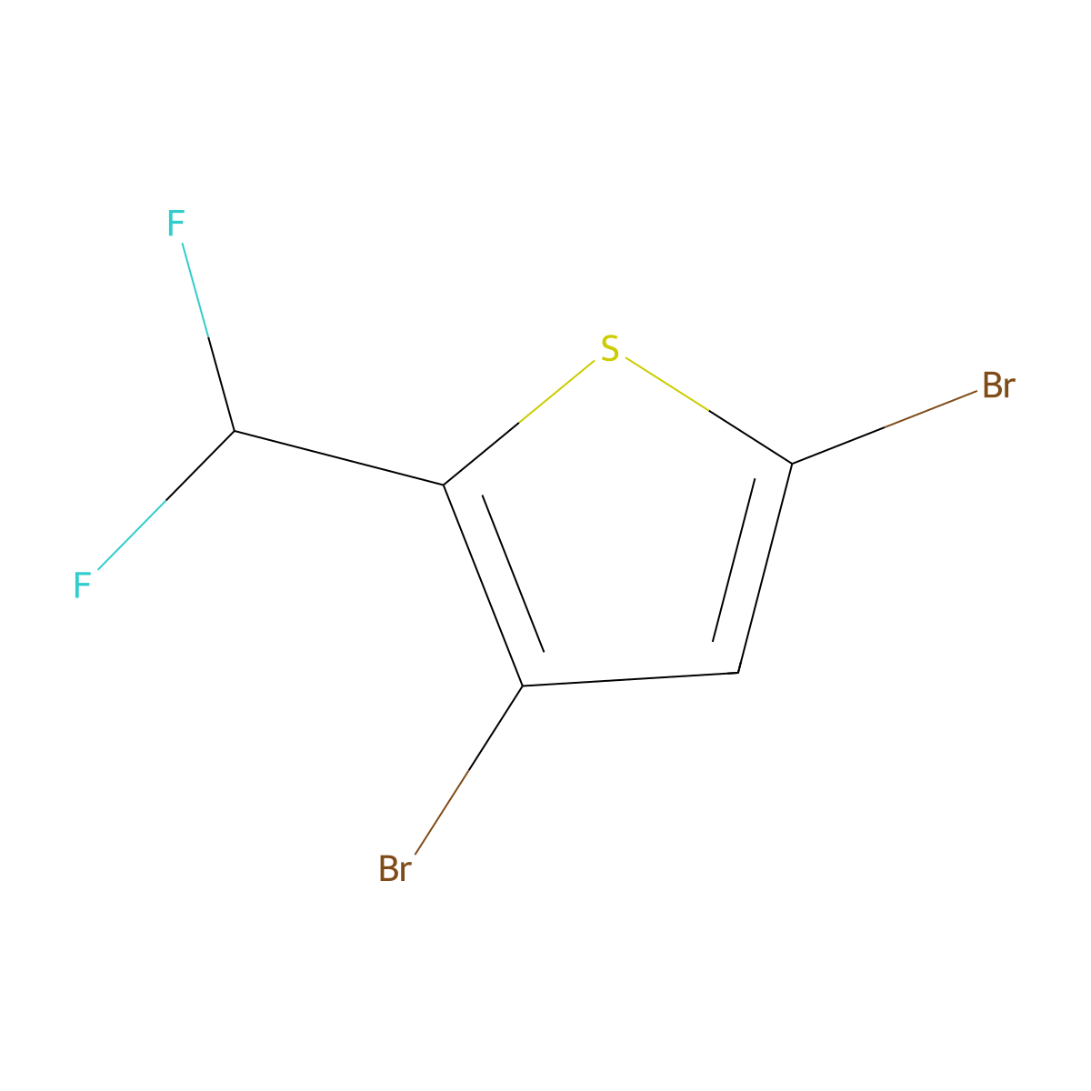 3,5-Dibromo-2-(difluoromethyl)thiophene molecular structure, CAS 2248334-86-1