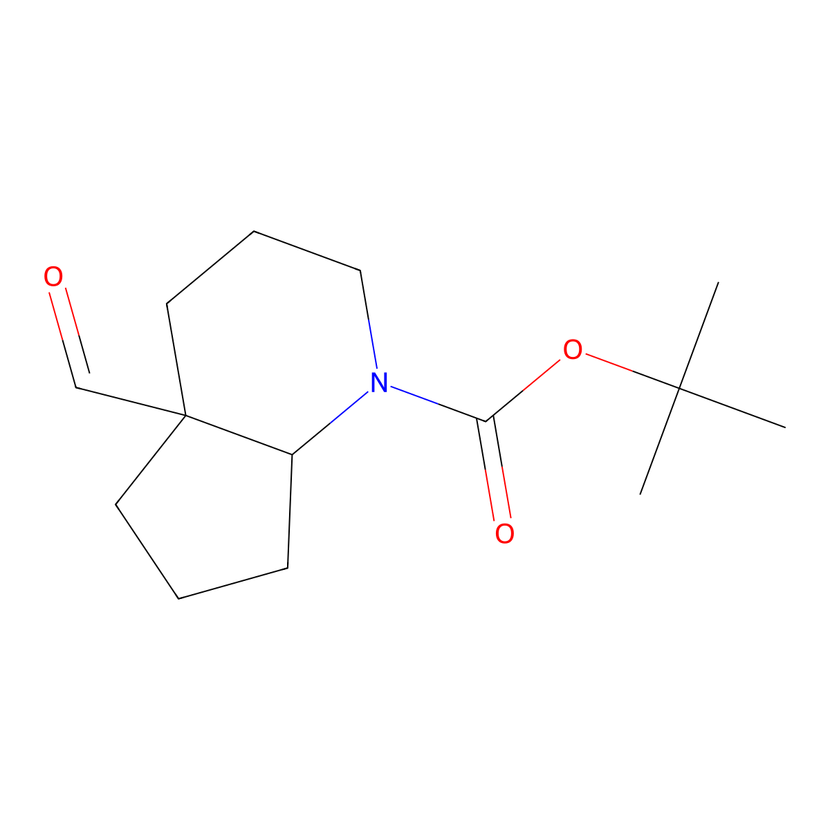 tert-butyl 4a-formyl-octahydro-1H-cyclopenta(b)pyridine-1-carboxylate molecular structure, CAS 2248335-32-0