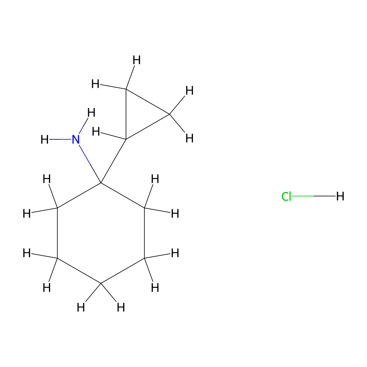 1-Cyclopropylcyclohexan-1-amine hydrochloride molecular structure, CAS 2248336-25-4