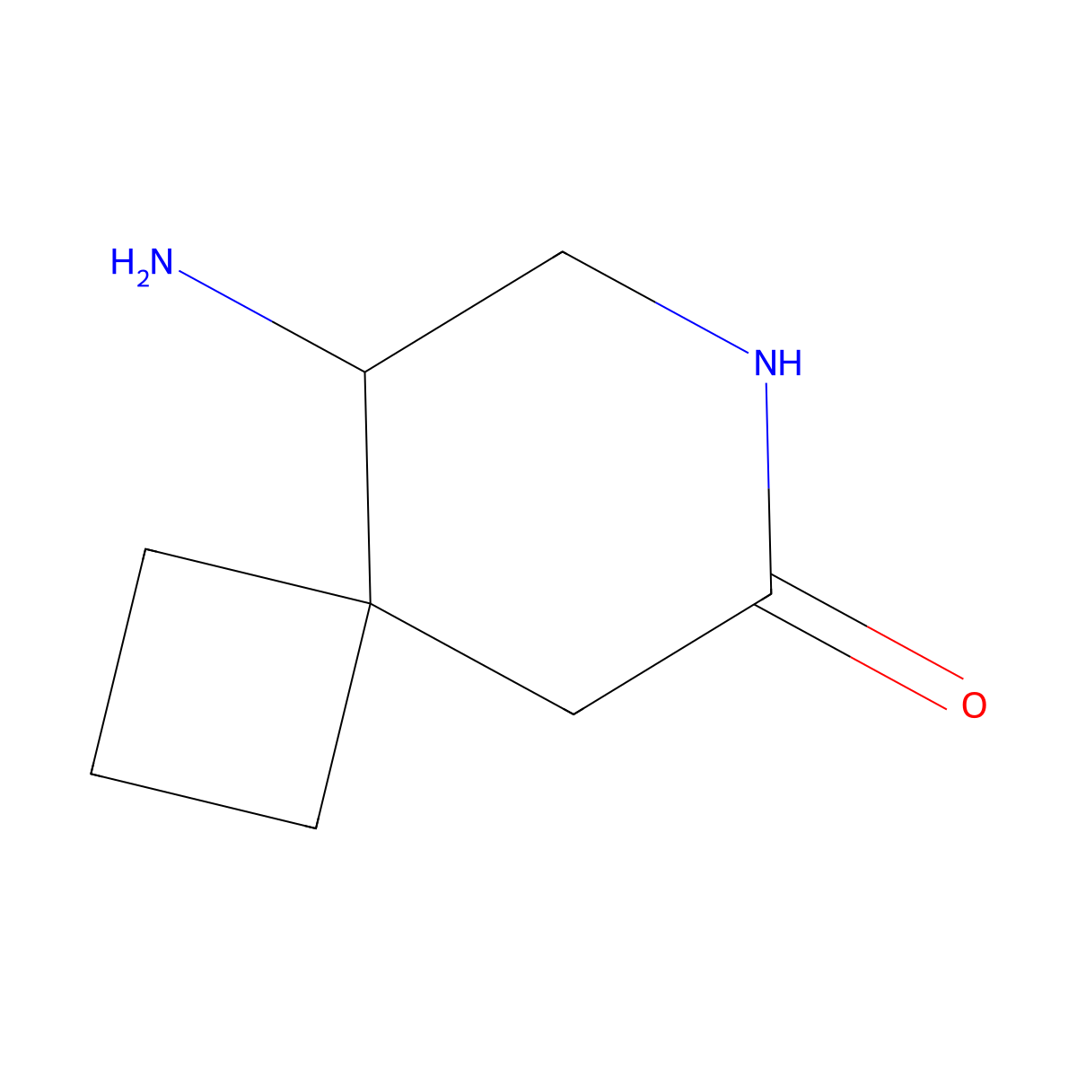 9-Amino-7-azaspiro[3.5]nonan-6-one molecular structure, CAS 2248336-26-5