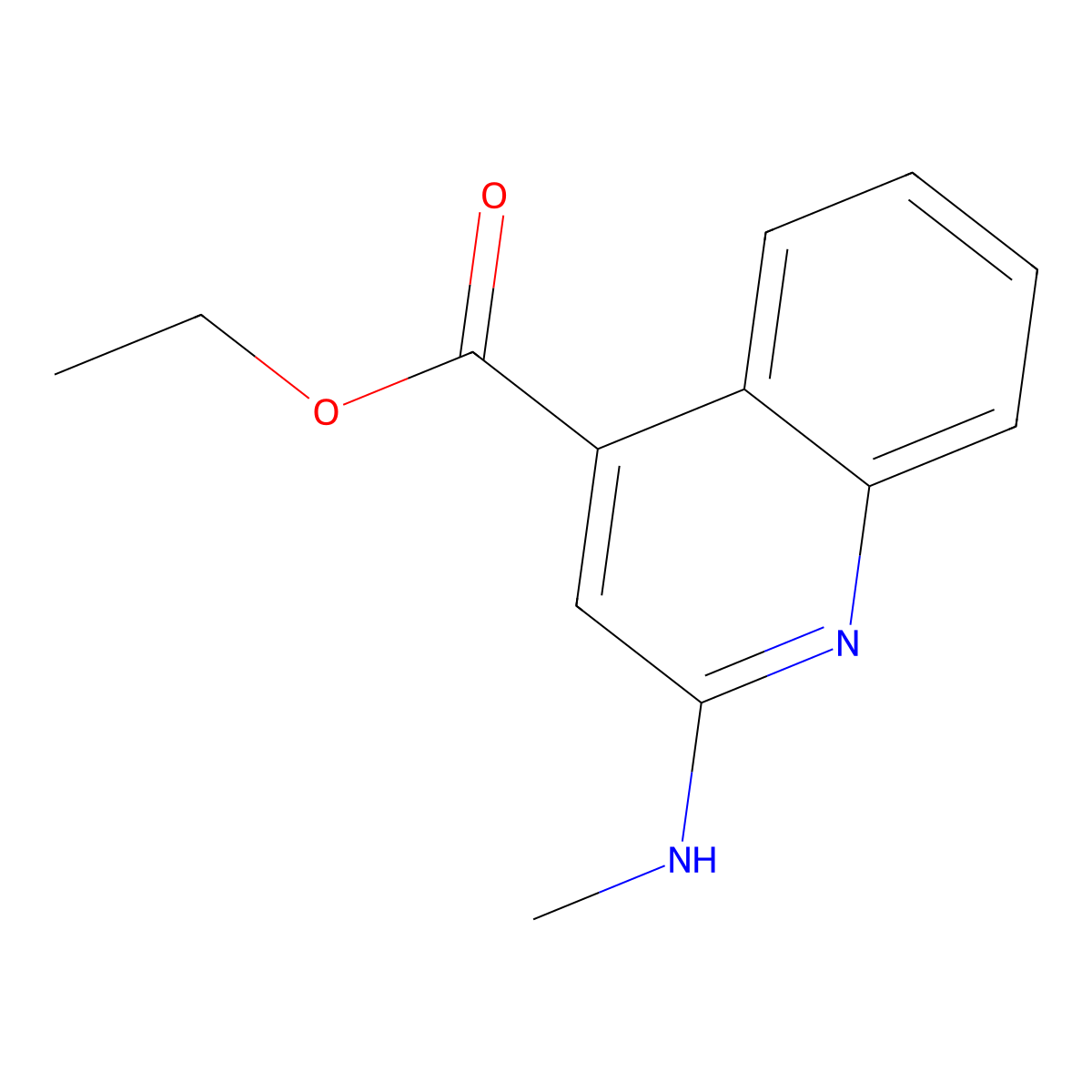 Ethyl 2-(methylamino)quinoline-4-carboxylate molecular structure, CAS 2248336-97-0