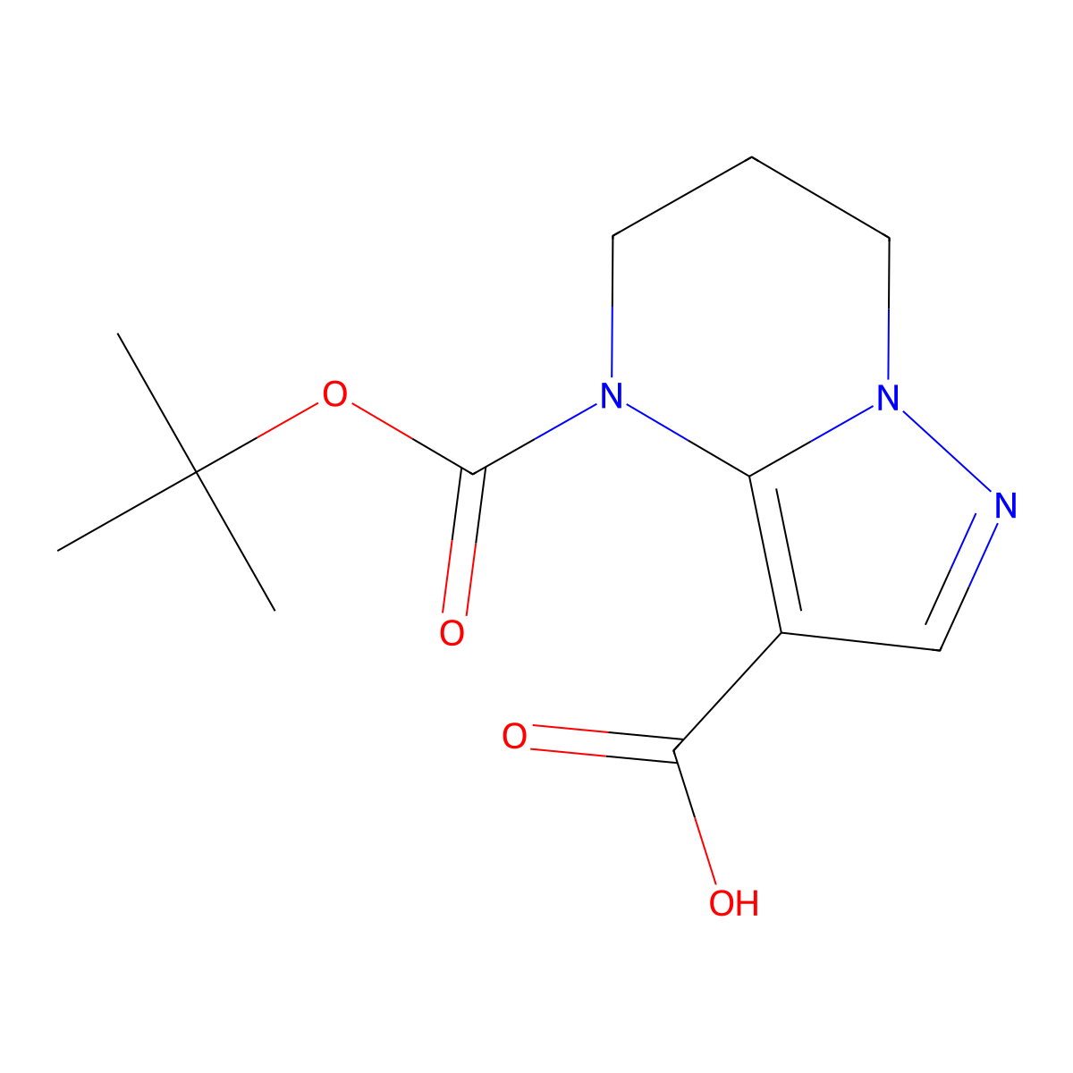 4-[(tert-butoxy)carbonyl]-4H,5H,6H,7H-pyrazolo[1,5-a]pyrimidine-3-carboxylic acid molecular structure, CAS 2248337-45-1