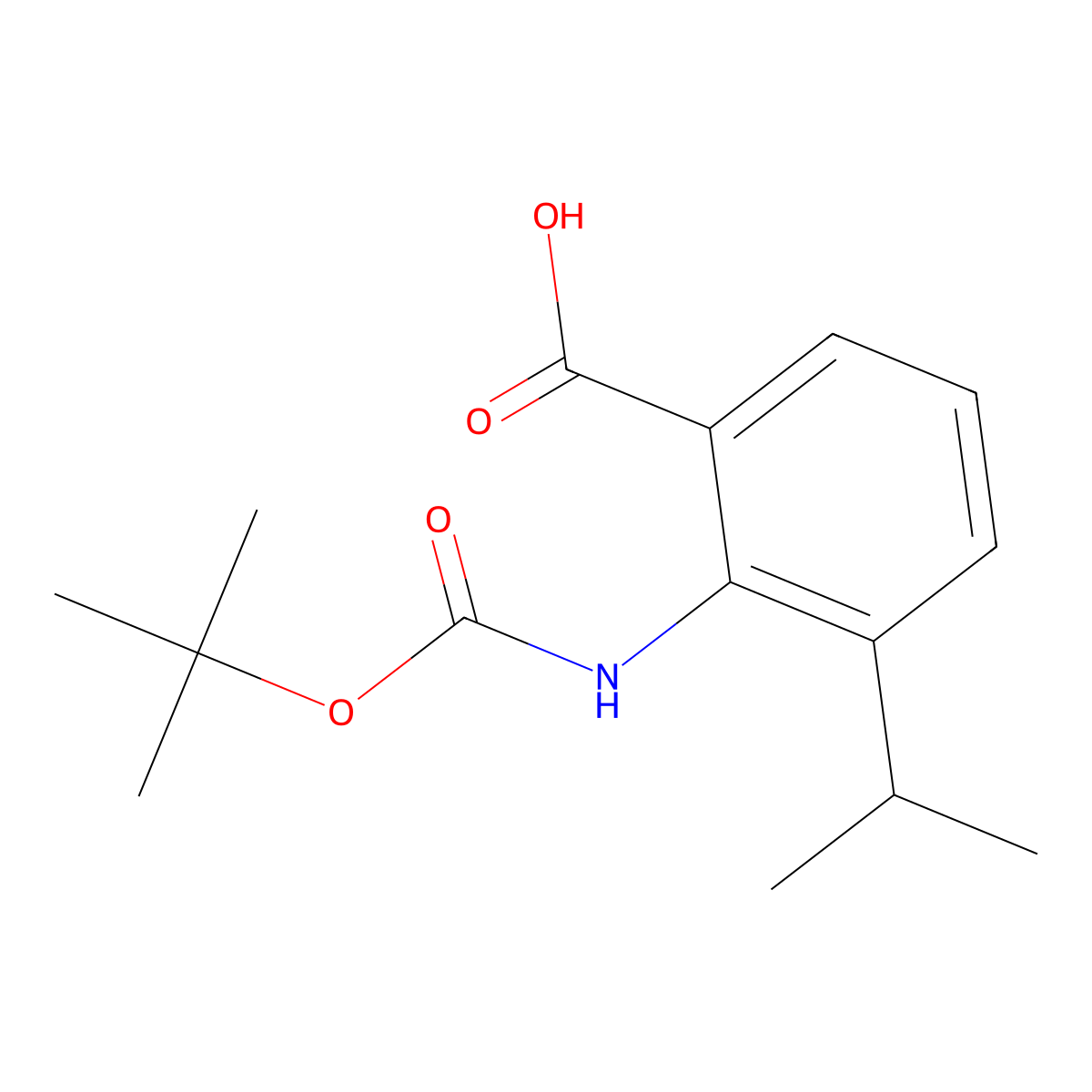 2-{[(Tert-butoxy)carbonyl]amino}-3-(propan-2-yl)benzoic acid molecular structure, CAS 2248337-98-4