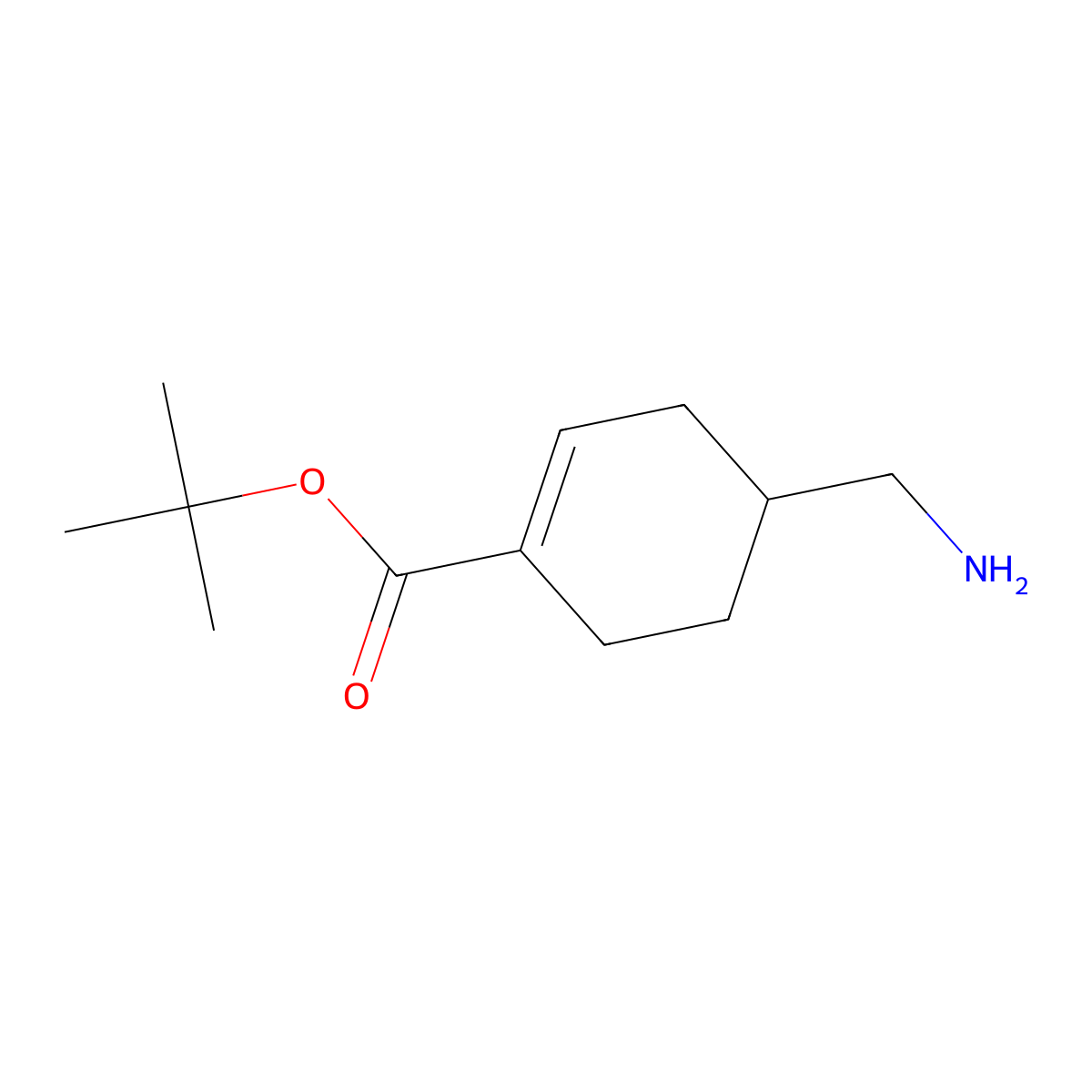 Tert-butyl 4-(aminomethyl)cyclohex-1-ene-1-carboxylate molecular structure, CAS 2248338-79-4