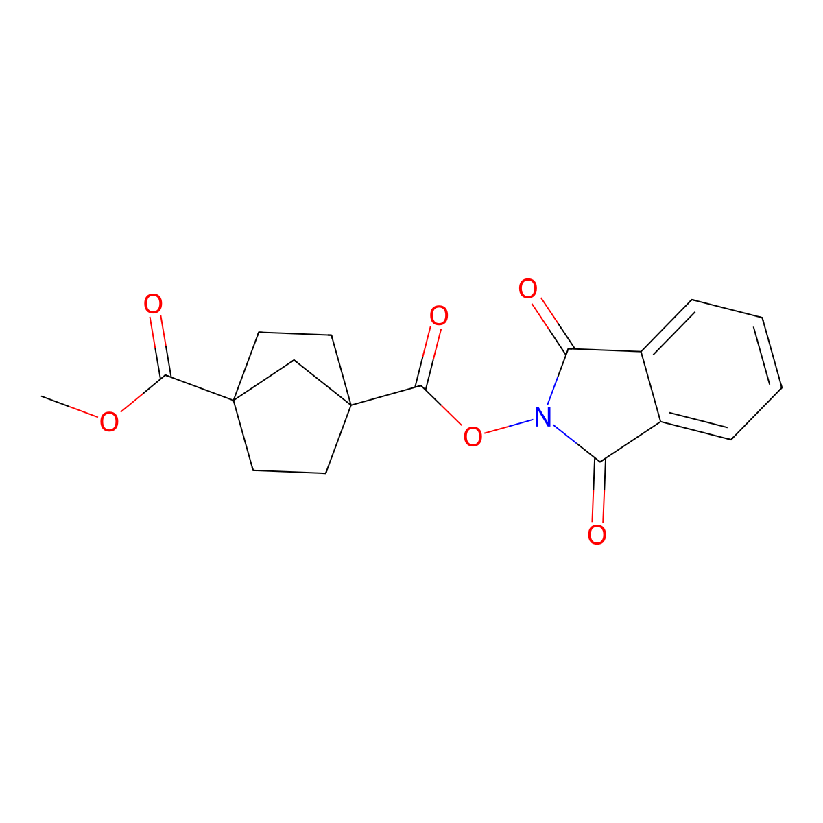 1-(1,3-Dioxoisoindolin-2-yl) 4-methyl bicyclo[2.2.1]heptane-1,4-dicarboxylate molecular structure, CAS 2248338-80-7