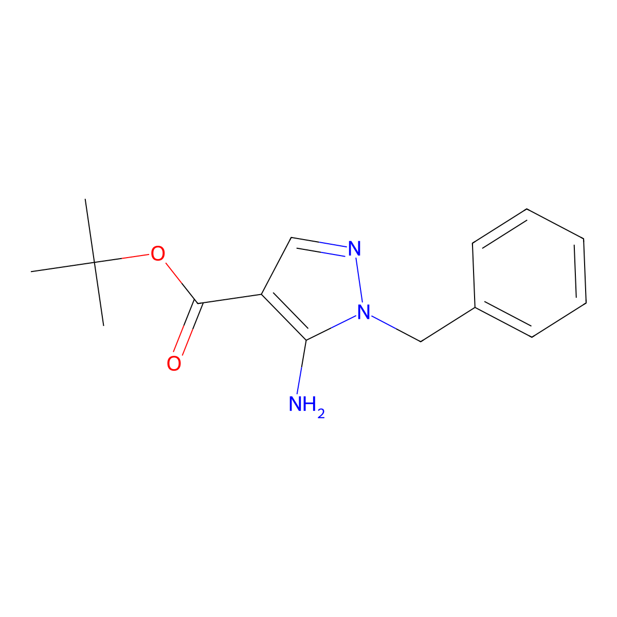 tert-butyl 5-amino-1-benzyl-1H-pyrazole-4-carboxylate molecular structure, CAS 2248339-08-2