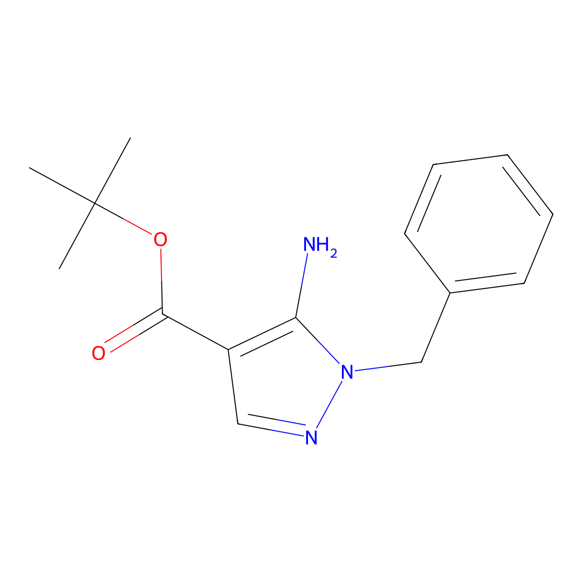 tert-butyl 5-amino-1-benzyl-1H-pyrazole-4-carboxylate molecular structure, CAS 2248339-08-2