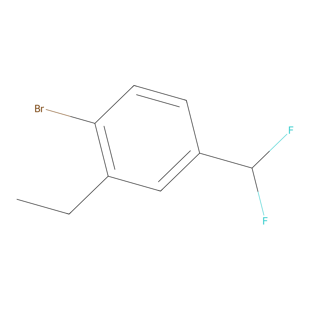 1-Bromo-4-(difluoromethyl)-2-ethylbenzene molecular structure, CAS 2248340-12-5