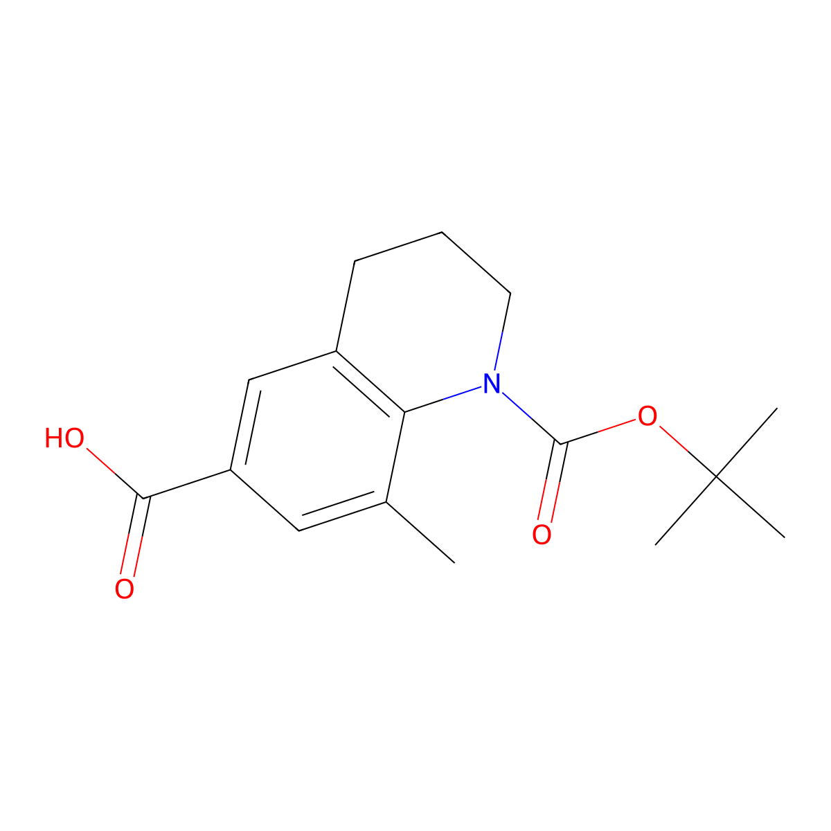 1-[(Tert-butoxy)carbonyl]-8-methyl-1,2,3,4-tetrahydroquinoline-6-carboxylic acid molecular structure, CAS 2248341-85-5