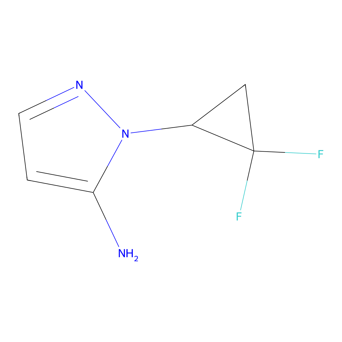 1-(2,2-difluorocyclopropyl)-1H-pyrazol-5-amine molecular structure, CAS 2248342-34-7