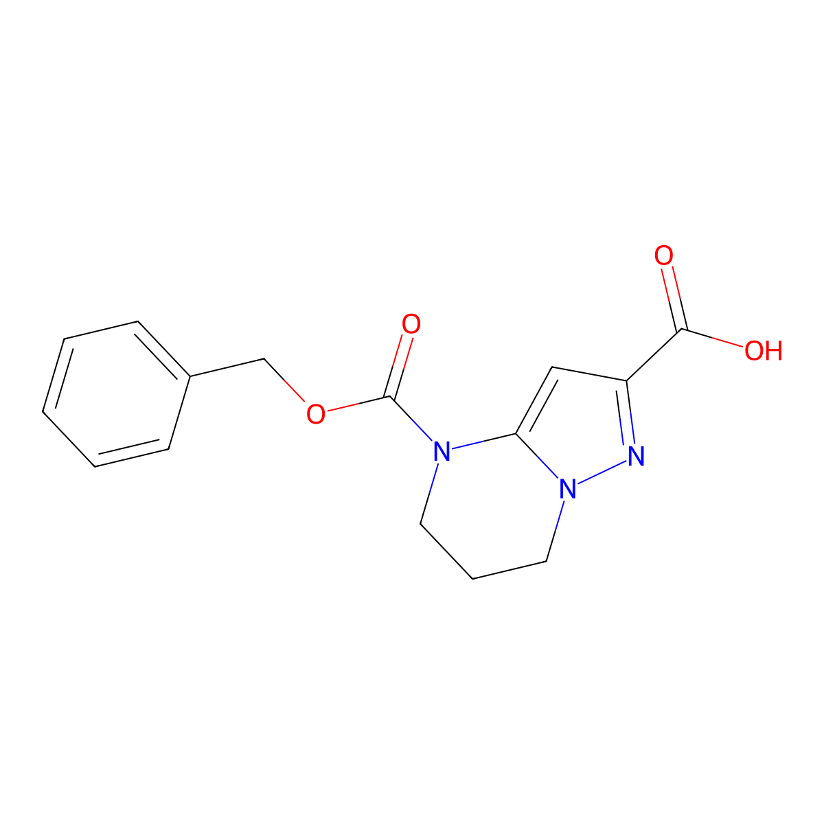 4-[(benzyloxy)carbonyl]-4H,5H,6H,7H-pyrazolo[1,5-a]pyrimidine-2-carboxylic acid molecular structure, CAS 2248342-36-9