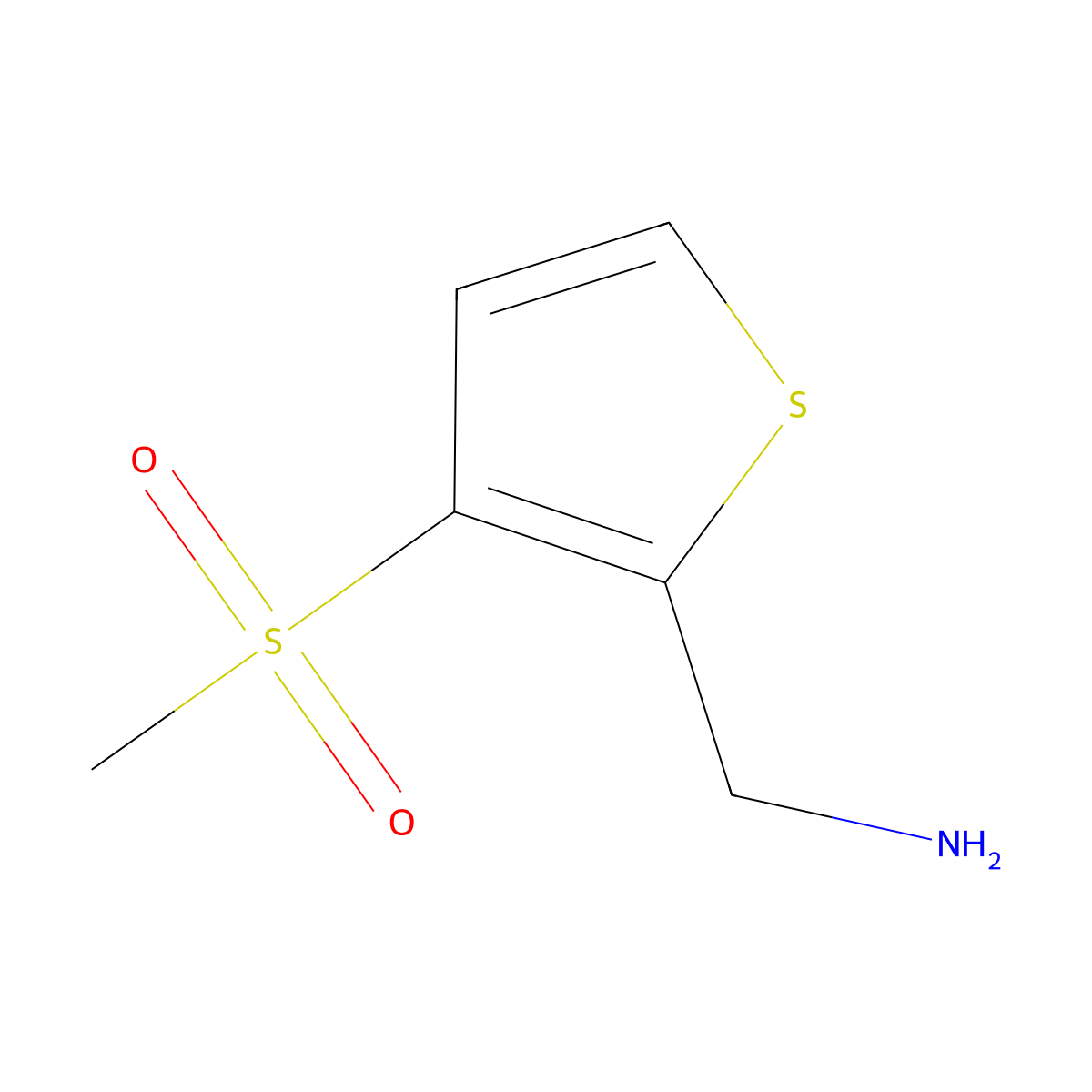 1-(3-Methanesulfonylthiophen-2-yl)methanamine molecular structure, CAS 2248342-44-9