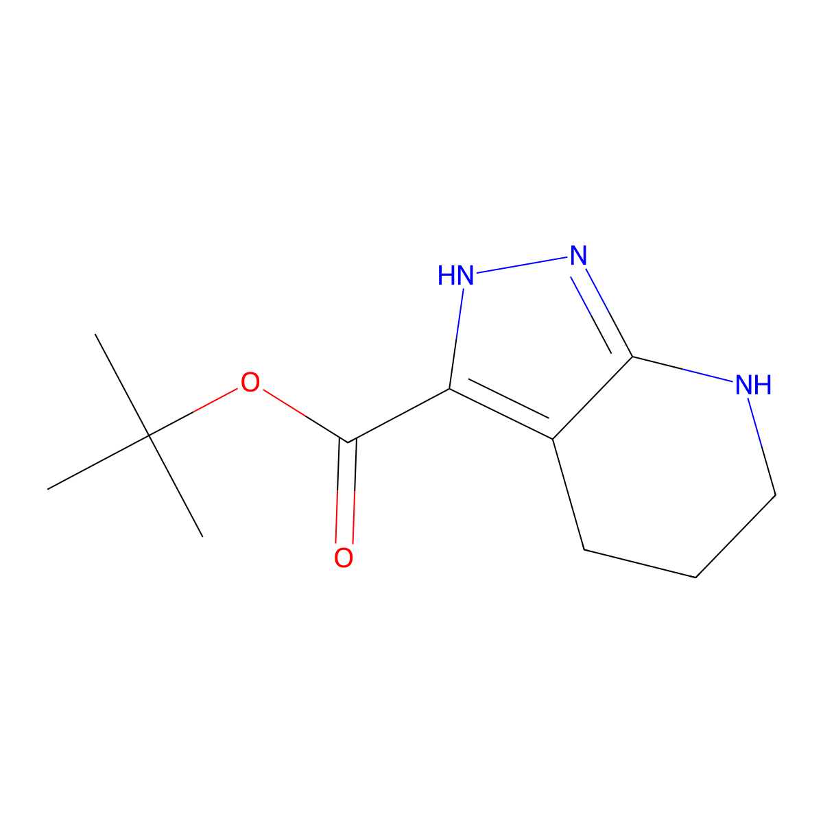 tert-butyl 1H,4H,5H,6H,7H-pyrazolo[3,4-b]pyridine-3-carboxylate molecular structure, CAS 2248343-00-0