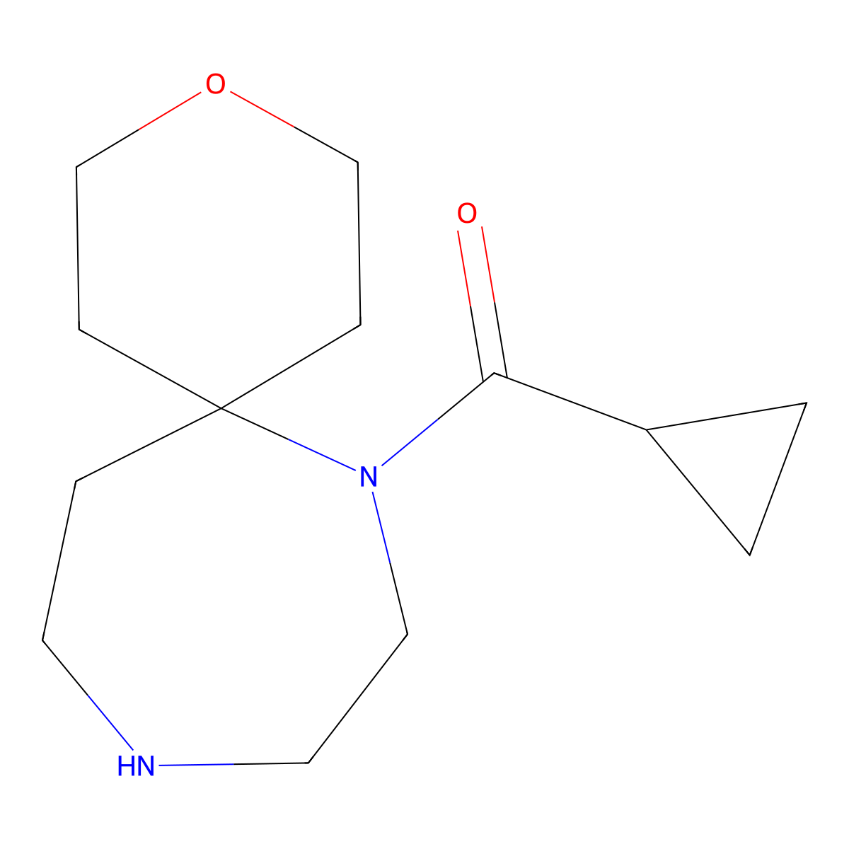 7-Cyclopropanecarbonyl-3-oxa-7,10-diazaspiro[5.6]dodecane molecular structure, CAS 2248343-37-3