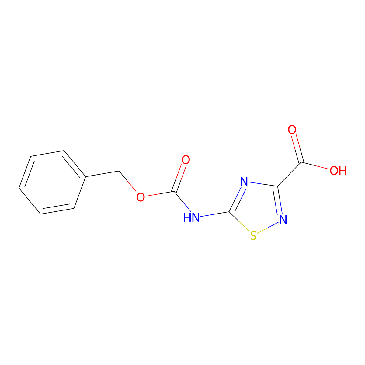 5-{[(Benzyloxy)carbonyl]amino}-1,2,4-thiadiazole-3-carboxylic acid molecular structure, CAS 2248343-76-0