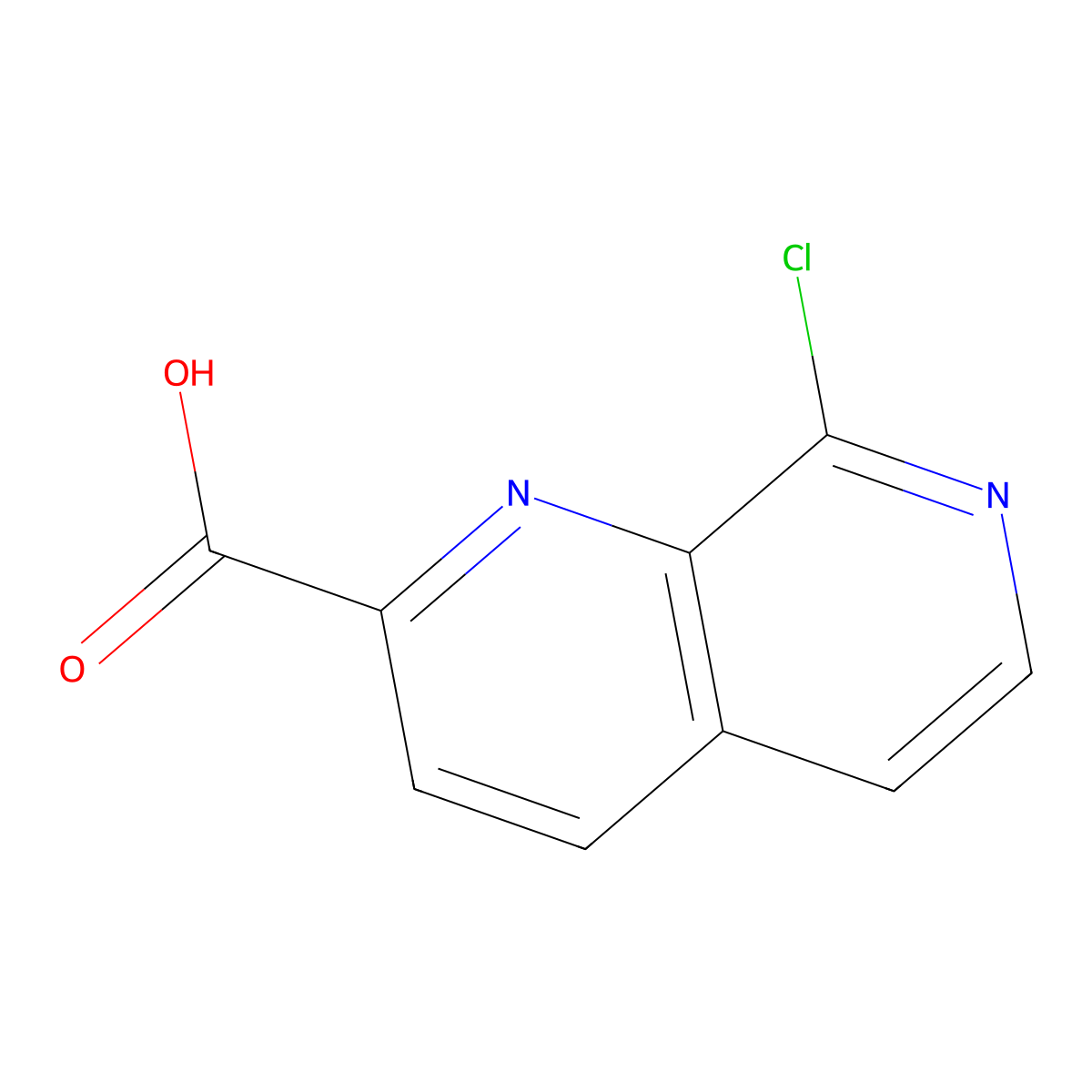 8-Chloro-1,7-naphthyridine-2-carboxylic acid molecular structure, CAS 2248343-88-4