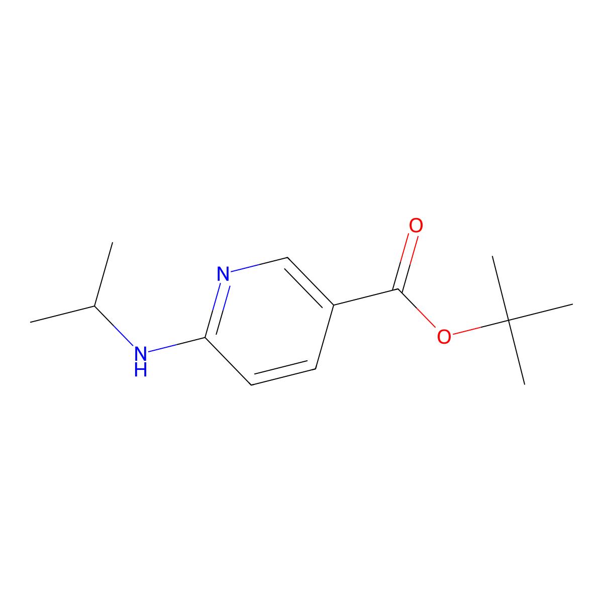 Tert-butyl 6-[(propan-2-yl)amino]pyridine-3-carboxylate molecular structure, CAS 2248343-95-3