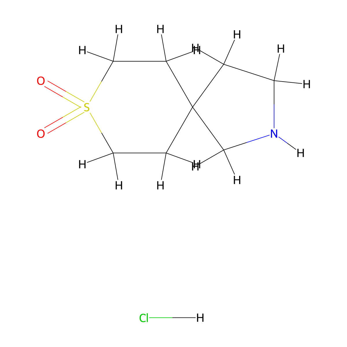 8-Thia-2-azaspiro[4.5]decane 8,8-dioxide hydrochloride molecular structure, CAS 2248344-54-7