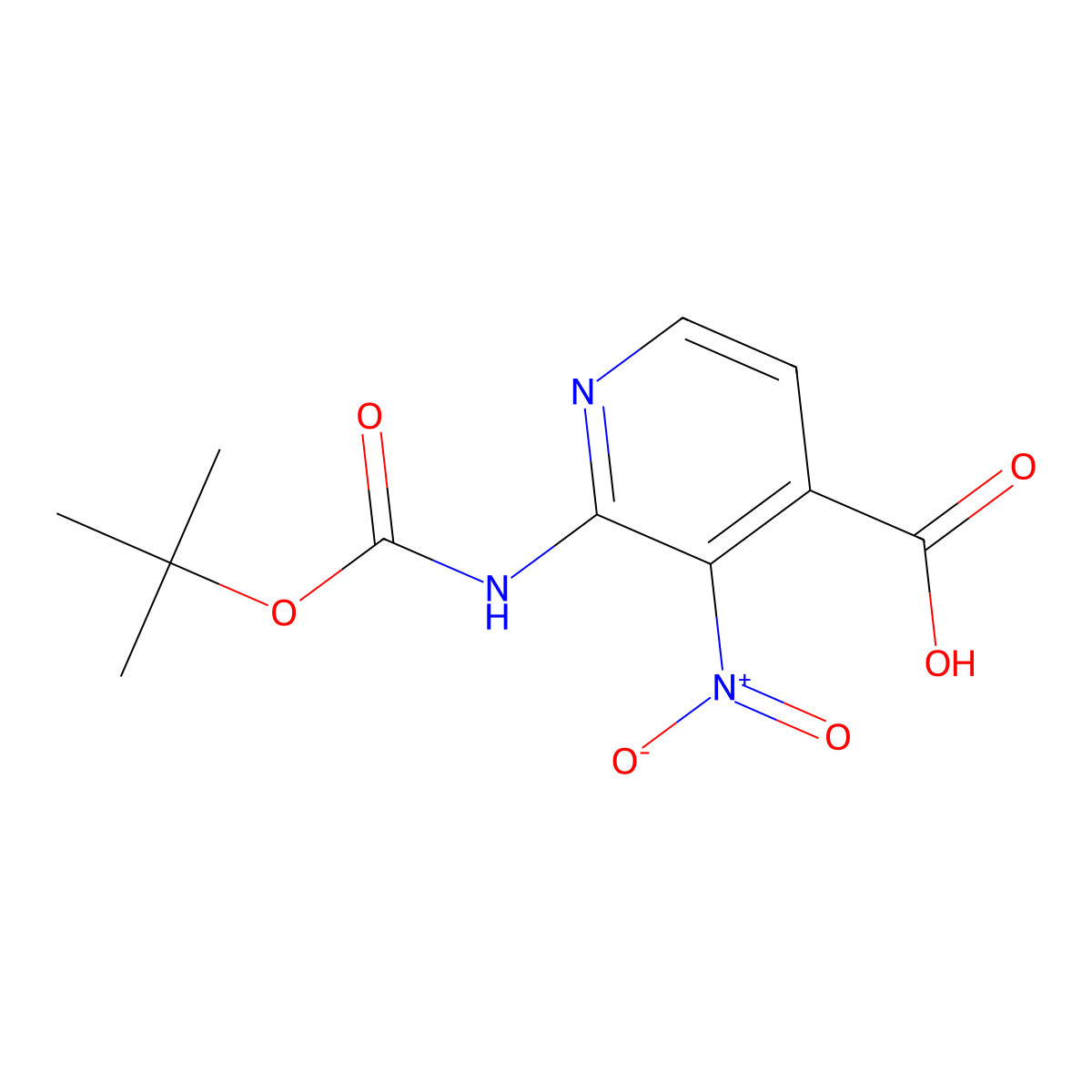 2-{[(Tert-butoxy)carbonyl]amino}-3-nitropyridine-4-carboxylic acid molecular structure, CAS 2248345-44-8