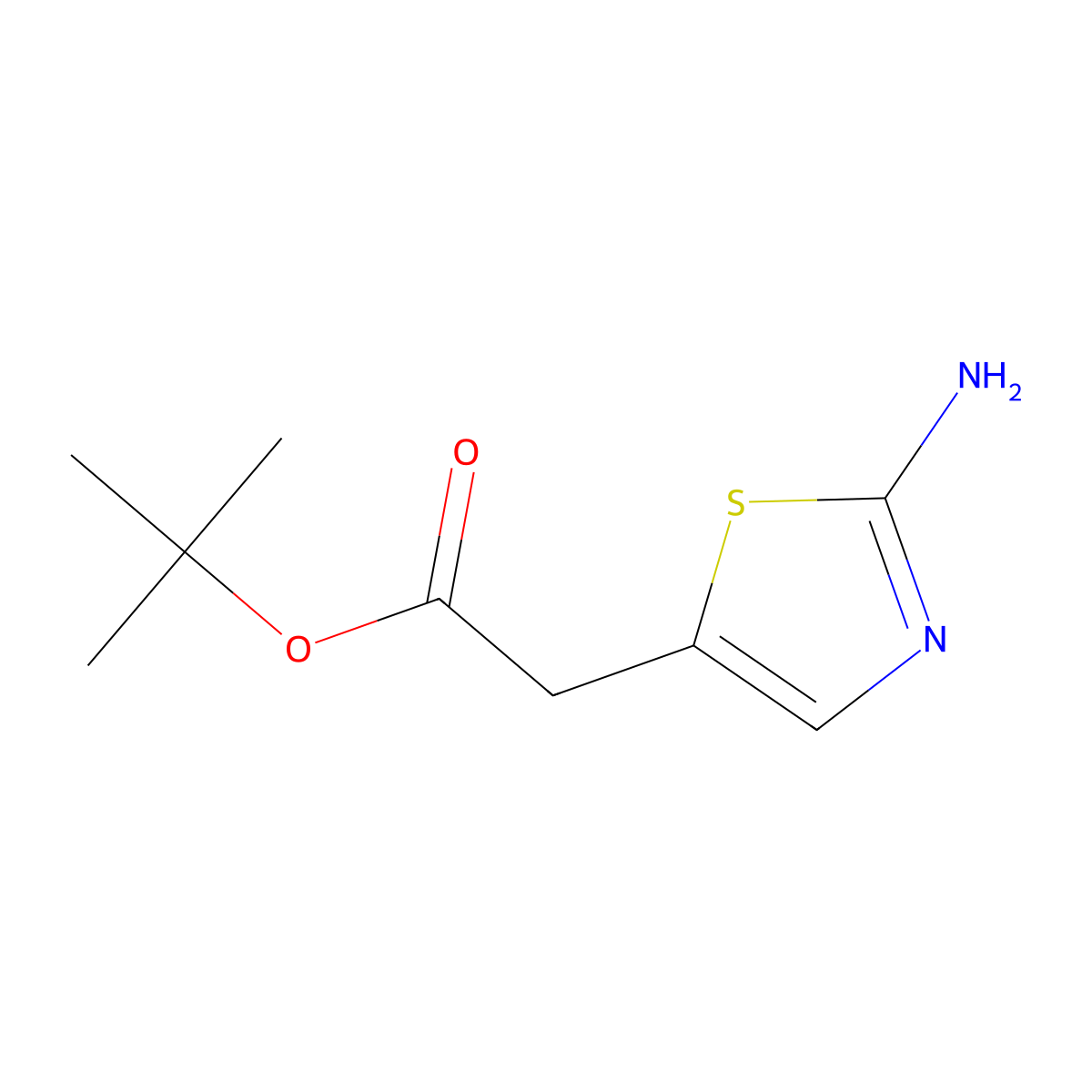 tert-Butyl 2-(2-aminothiazol-5-yl)acetate molecular structure, CAS 2248345-60-8