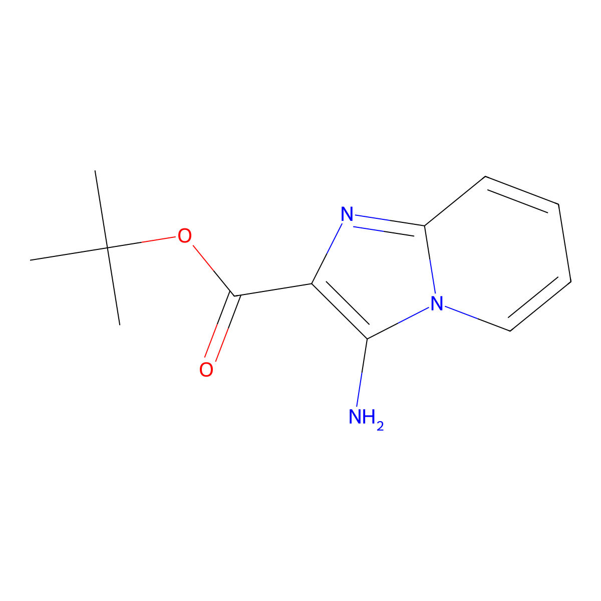 Tert-butyl 3-aminoimidazo[1,2-a]pyridine-2-carboxylate molecular structure, CAS 2248345-66-4