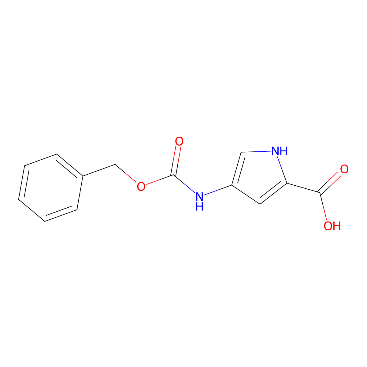 4-{[(benzyloxy)carbonyl]amino}-1H-pyrrole-2-carboxylic acid molecular structure, CAS 2248345-81-3