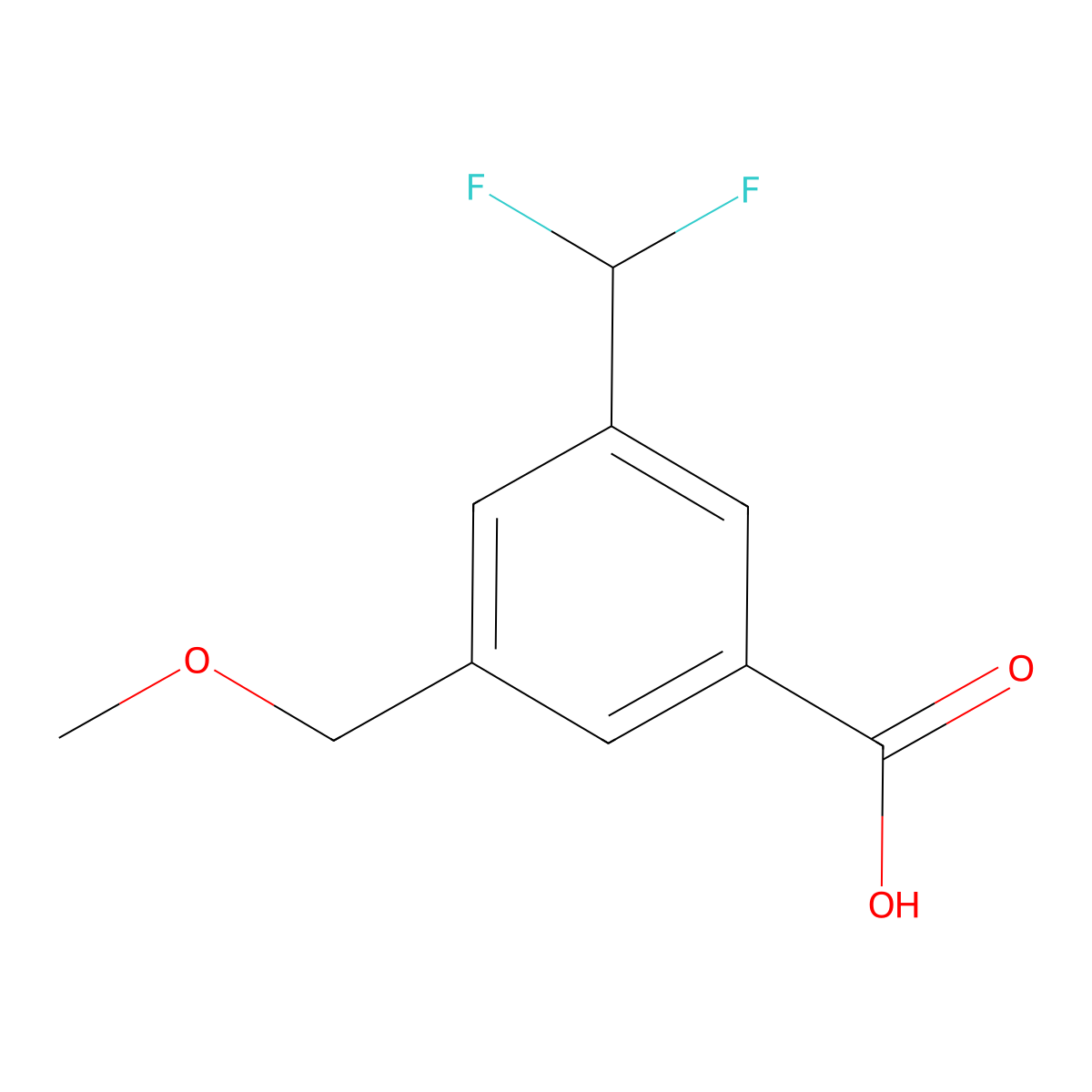 3-(Difluoromethyl)-5-(methoxymethyl)benzoic acid molecular structure, CAS 2248346-16-7