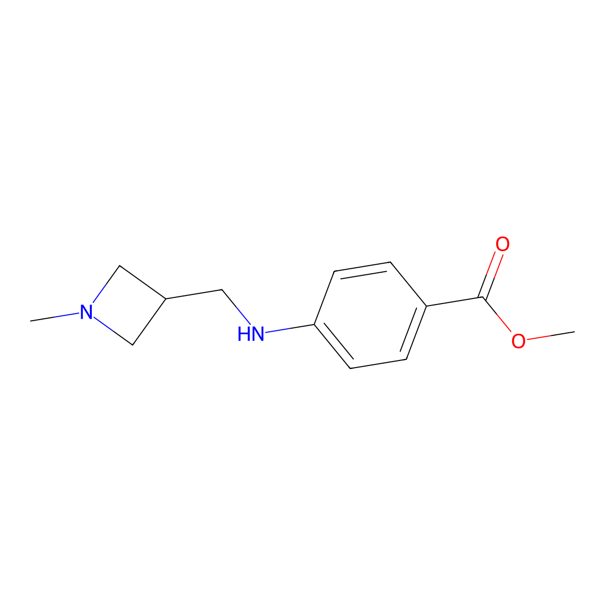 Methyl 4-{[(1-methylazetidin-3-yl)methyl]amino}benzoate molecular structure, CAS 2248346-21-4
