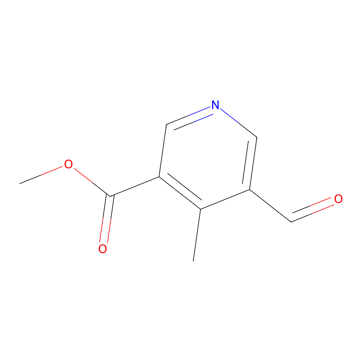 Methyl 5-formyl-4-methylpyridine-3-carboxylate molecular structure, CAS 2248346-57-6