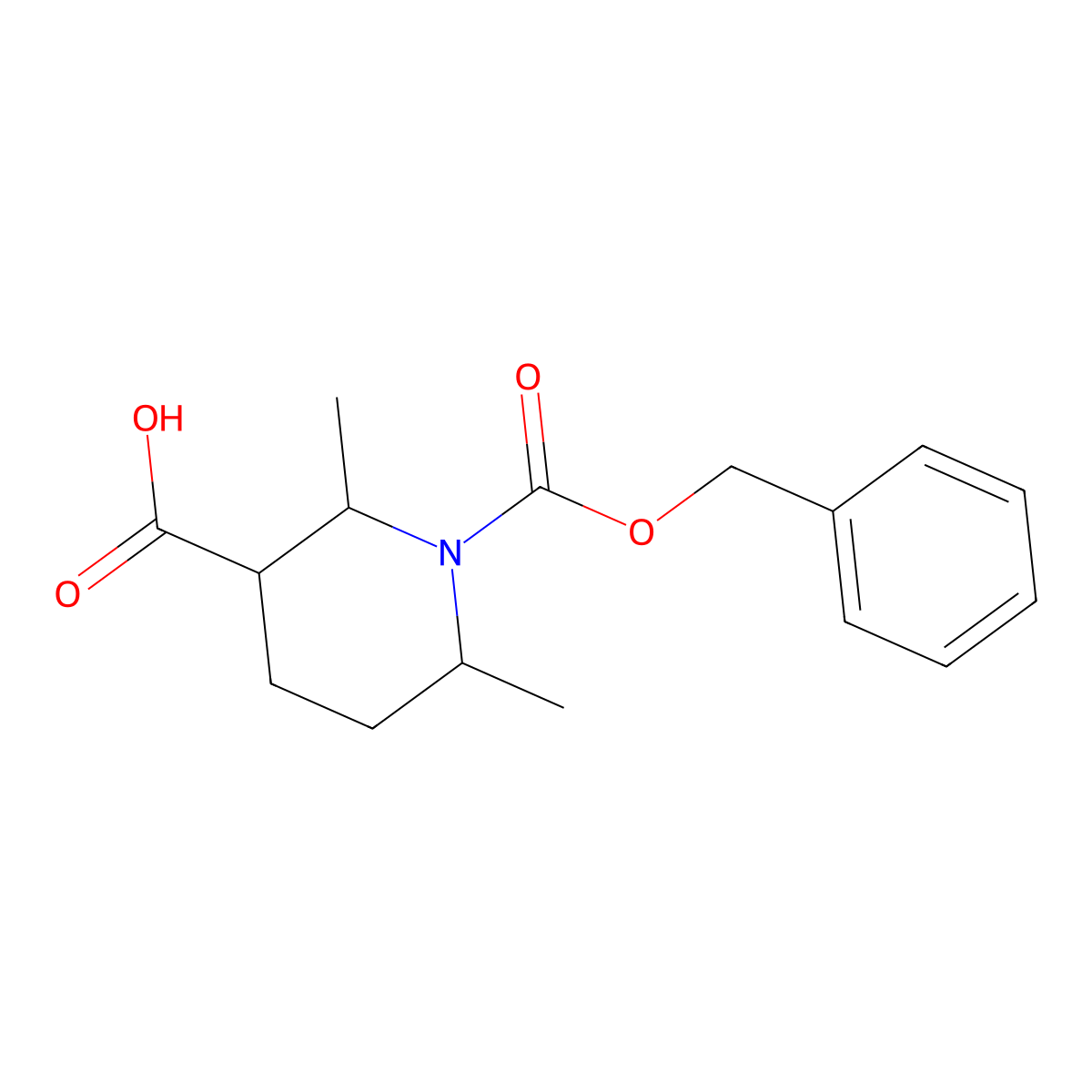 rac-(2R,3R,6S)-1-[(benzyloxy)carbonyl]-2,6-dimethylpiperidine-3-carboxylic acid molecular structure, CAS 2248346-94-1