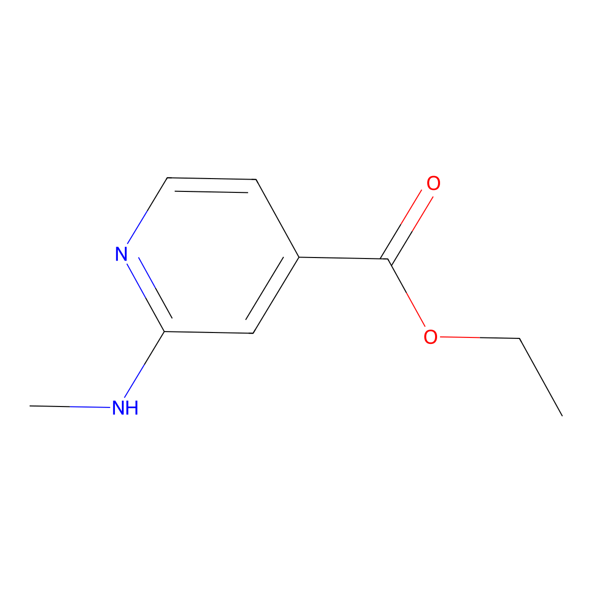 Ethyl 2-(methylamino)isonicotinate molecular structure, CAS 2248347-12-6
