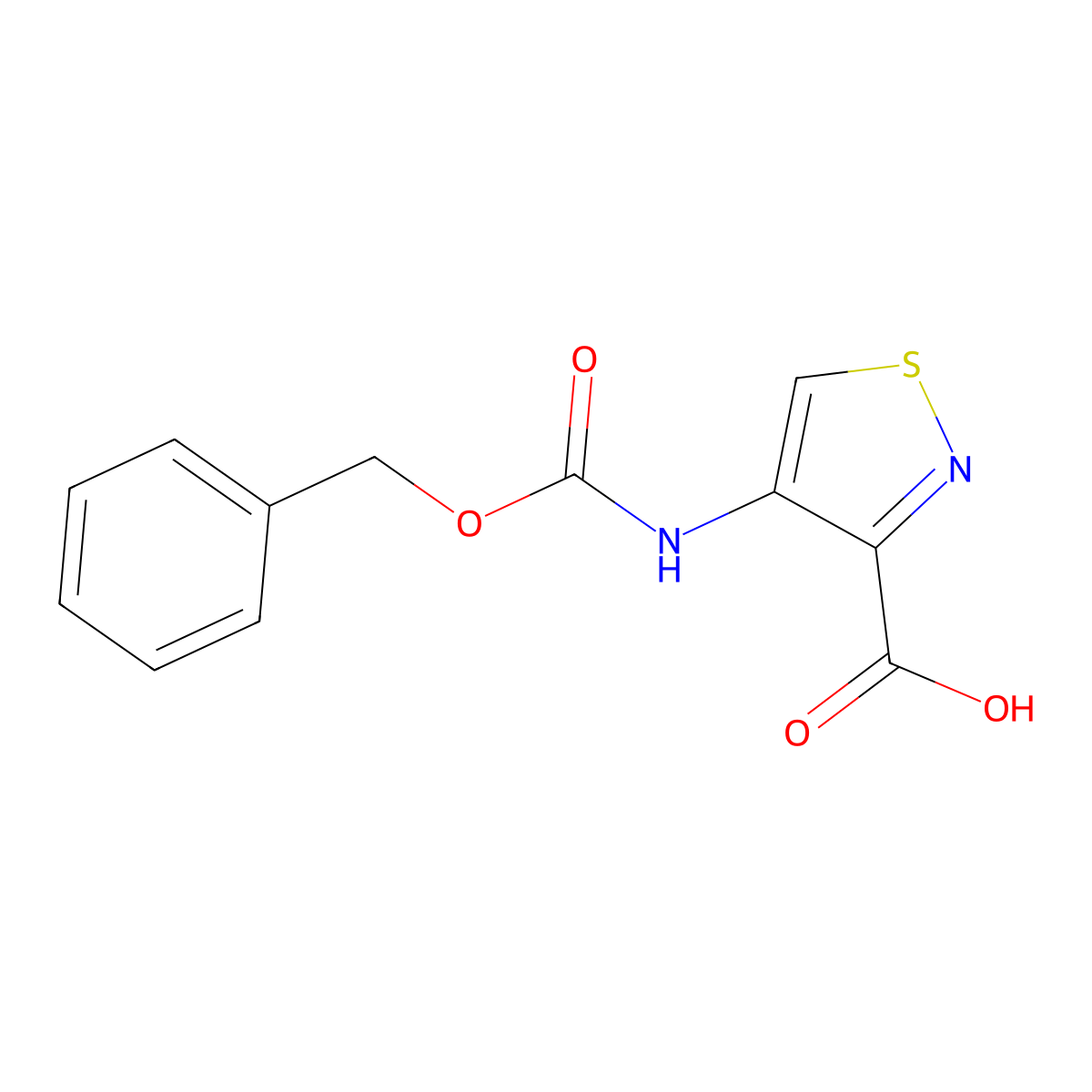 4-{[(Benzyloxy)carbonyl]amino}-1,2-thiazole-3-carboxylic acid molecular structure, CAS 2248347-47-7