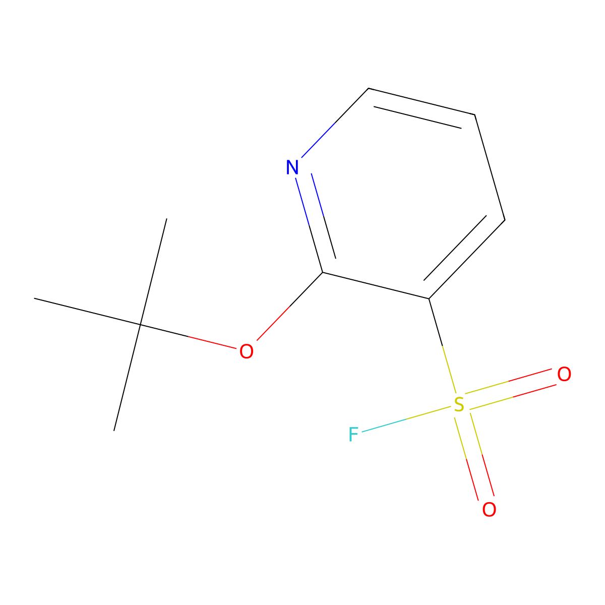 2-(Tert-butoxy)pyridine-3-sulfonyl fluoride molecular structure, CAS 2248347-52-4
