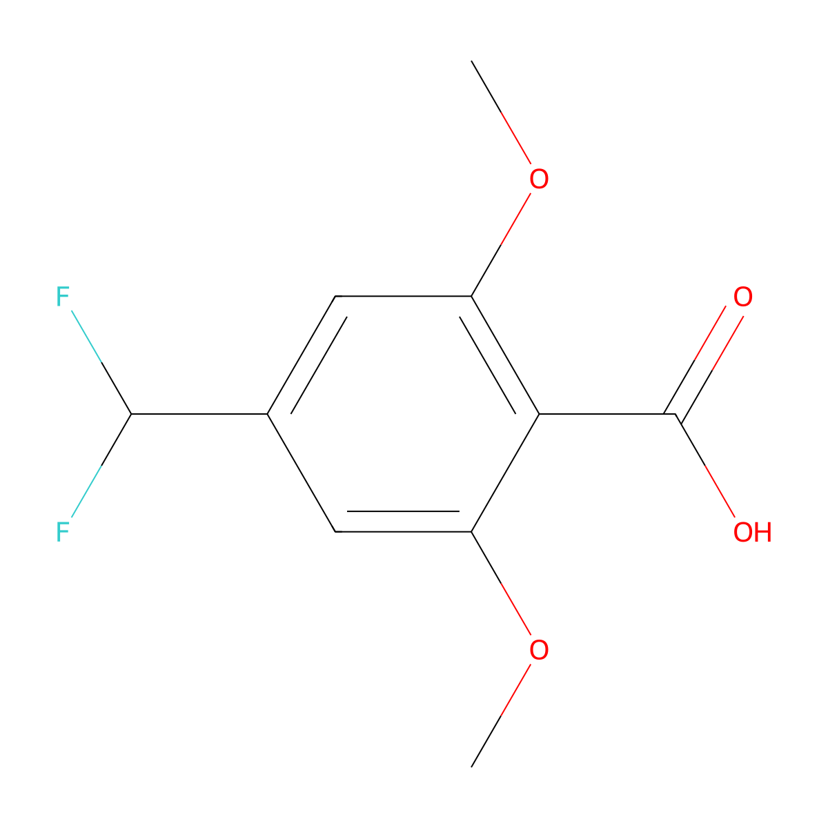 4-(Difluoromethyl)-2,6-dimethoxybenzoic acid molecular structure, CAS 2248347-66-0