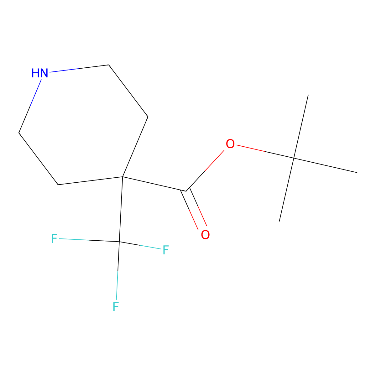 Tert-butyl 4-(trifluoromethyl)piperidine-4-carboxylate molecular structure, CAS 2248347-98-8