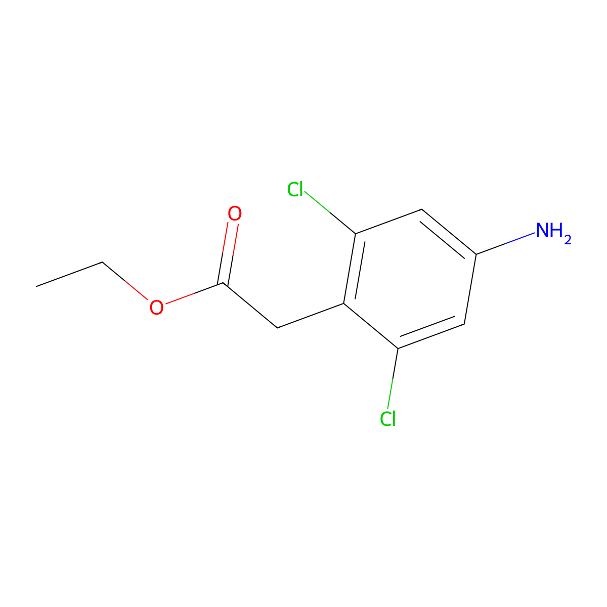 Ethyl 2-(4-amino-2,6-dichlorophenyl)acetate molecular structure, CAS 2248348-20-9