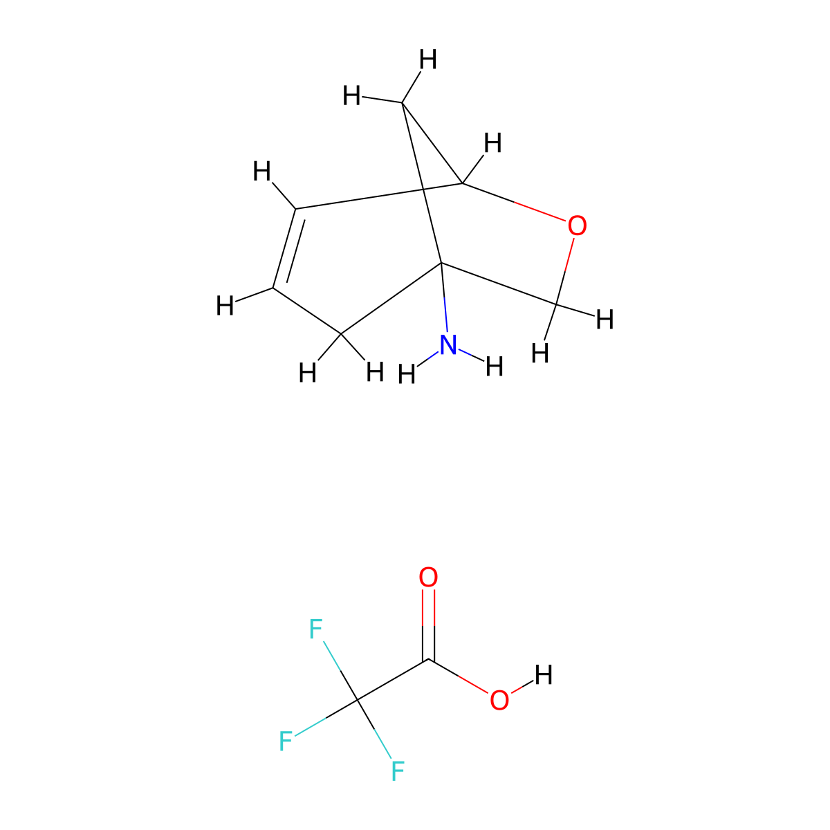 6-Oxabicyclo(3.2.1)oct-3-en-1-amine; trifluoroacetic acid molecular structure, CAS 2248349-18-8