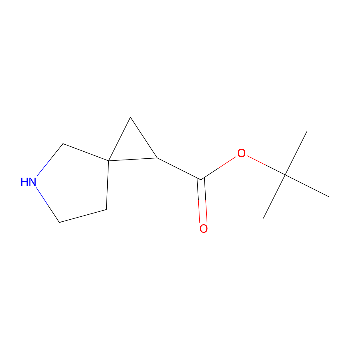 Tert-butyl 5-azaspiro[2.4]heptane-1-carboxylate molecular structure, CAS 2248349-73-5