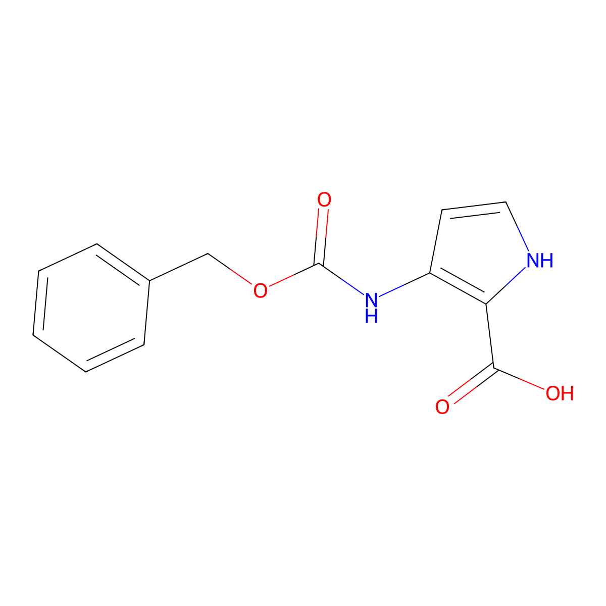 3-{[(benzyloxy)carbonyl]amino}-1H-pyrrole-2-carboxylic acid molecular structure, CAS 2248350-31-2