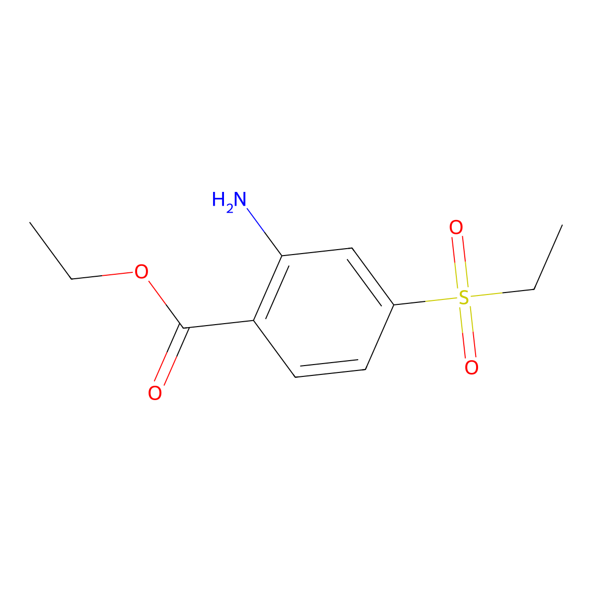 Ethyl 2-amino-4-(ethanesulfonyl)benzoate molecular structure, CAS 2248350-80-1