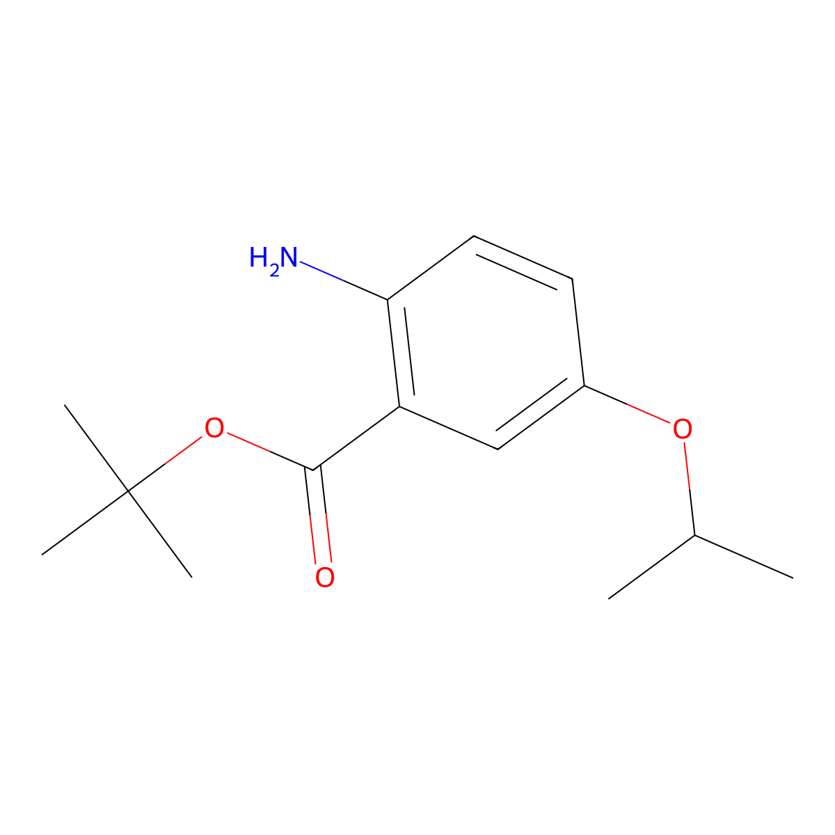 Tert-butyl 2-amino-5-(propan-2-yloxy)benzoate molecular structure, CAS 2248350-91-4