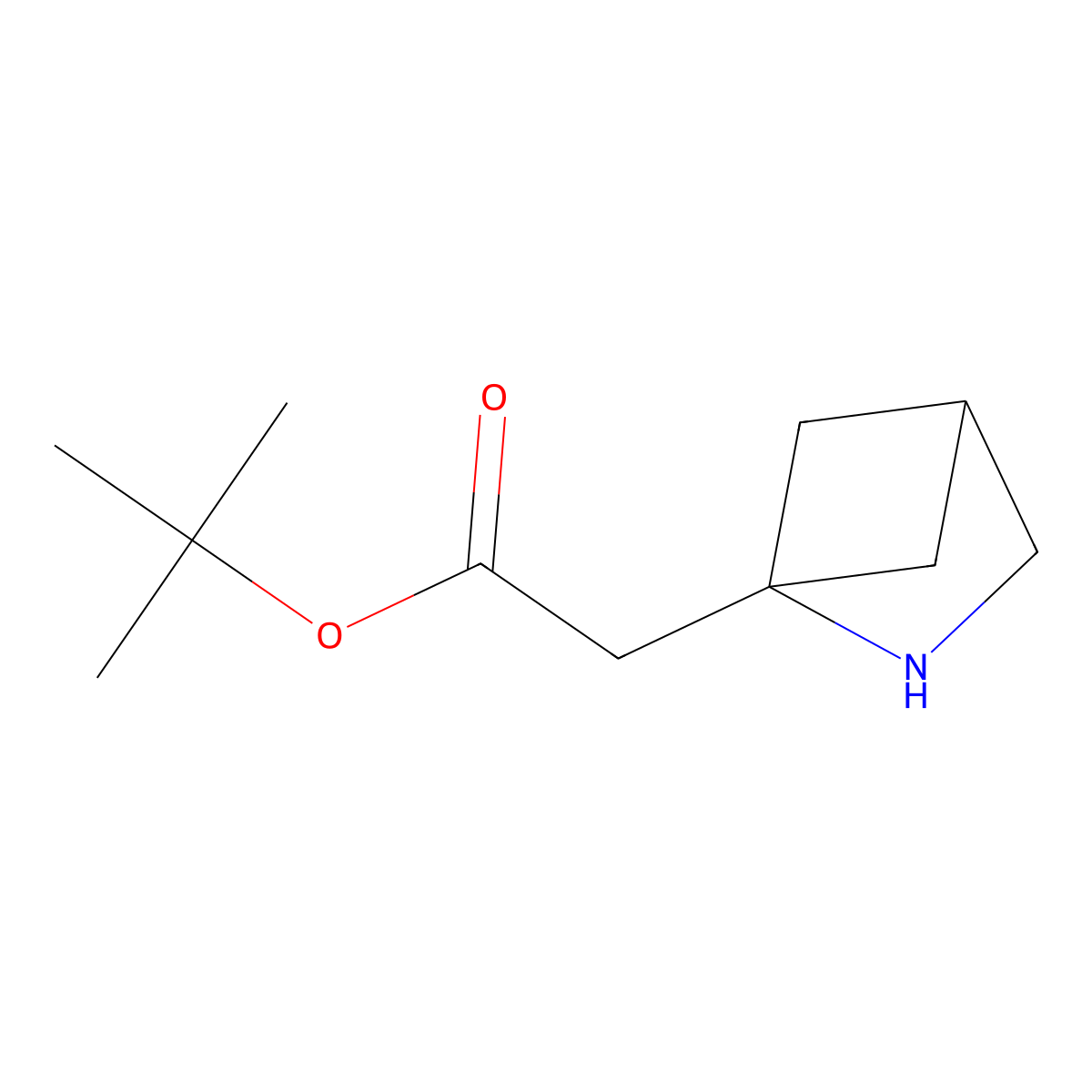 Tert-butyl 2-{2-azabicyclo[2.1.1]hexan-1-yl}acetate molecular structure, CAS 2248350-97-0