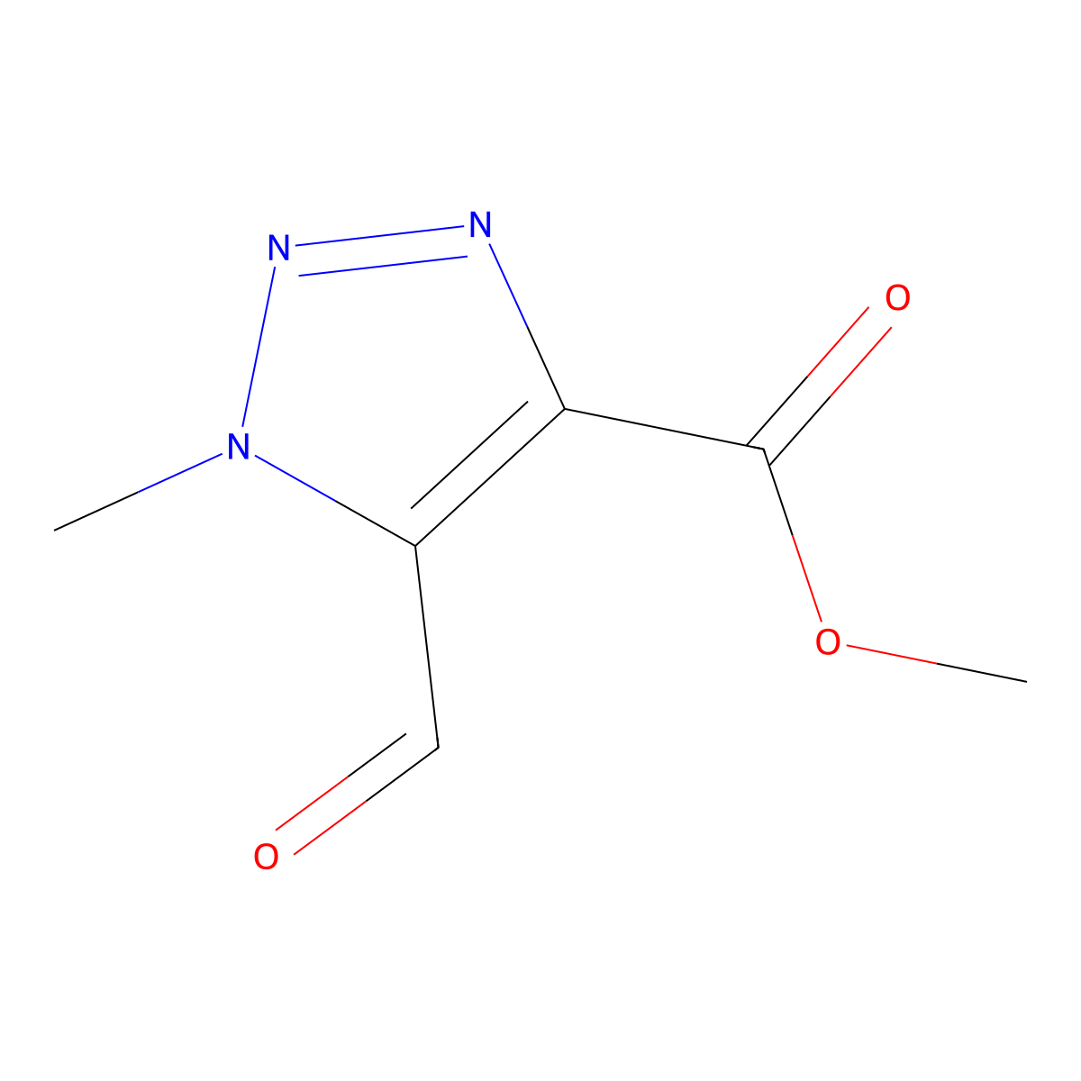 methyl 5-formyl-1-methyl-1H-1,2,3-triazole-4-carboxylate molecular structure, CAS 2248351-28-0