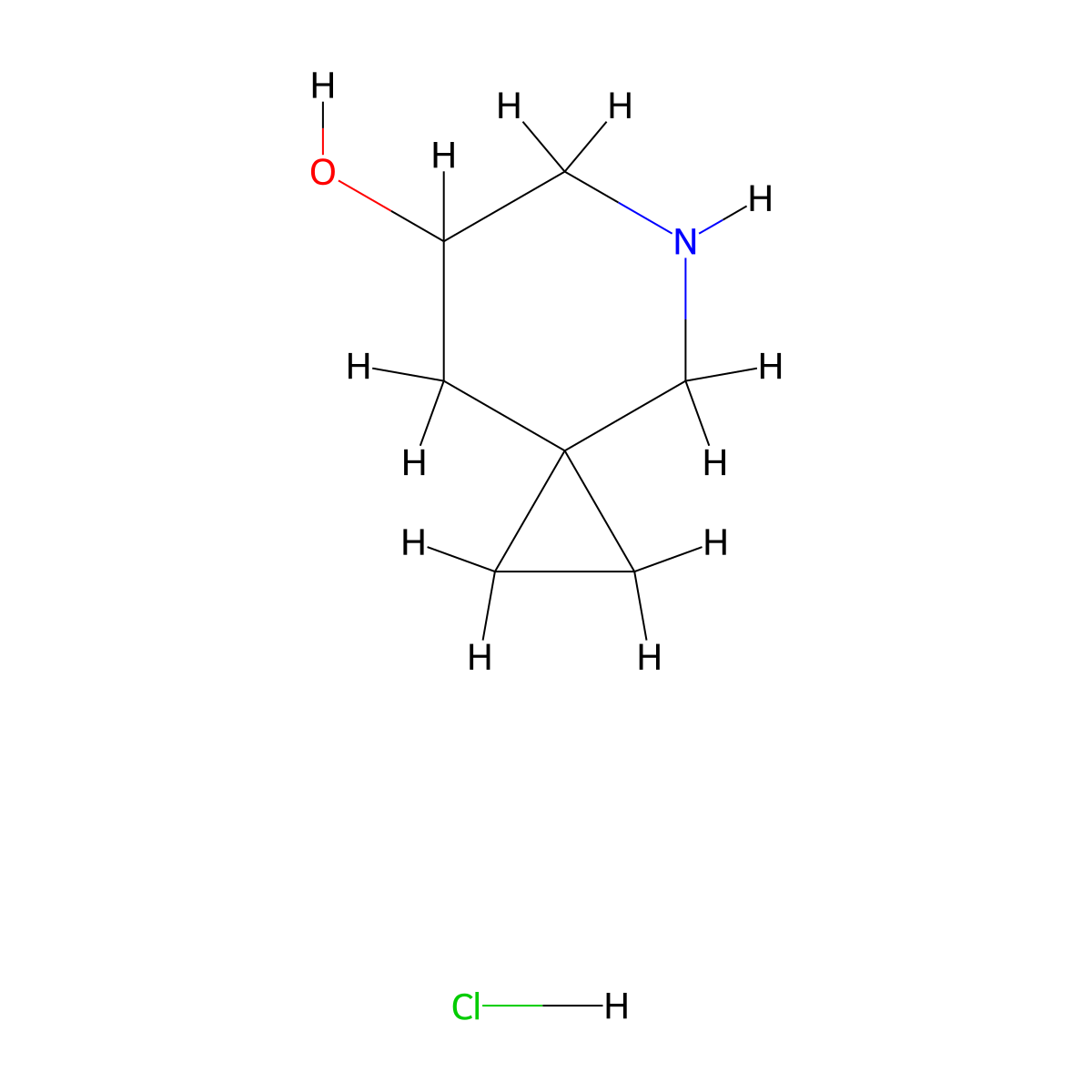 5-Azaspiro[2.5]octan-7-ol hydrochloride molecular structure, CAS 2248351-69-9