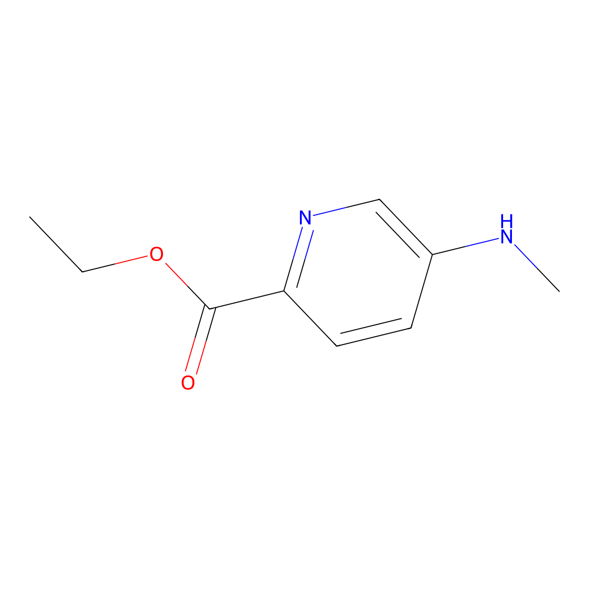 Ethyl 5-(methylamino)pyridine-2-carboxylate molecular structure, CAS 2248352-08-9
