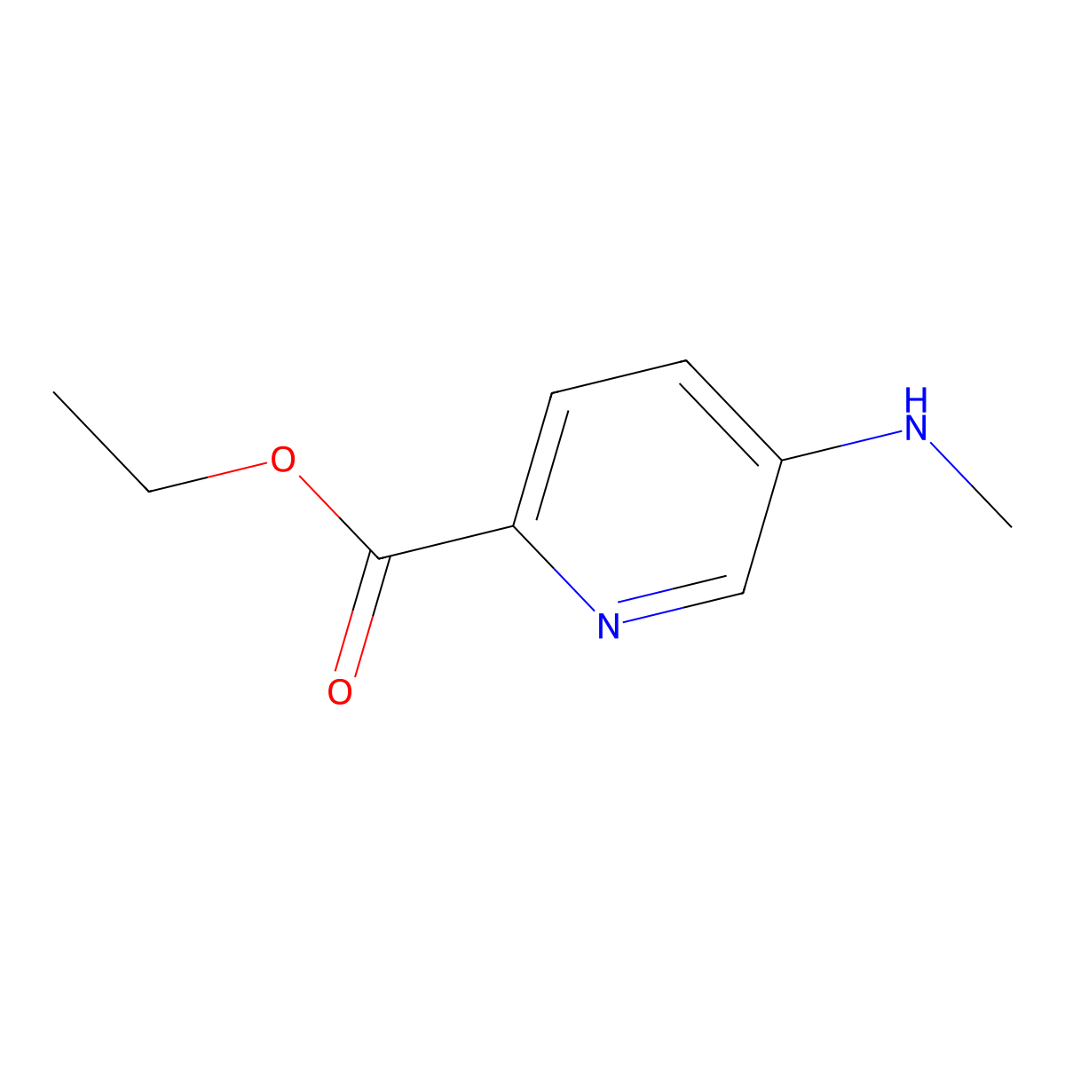 Ethyl 5-(methylamino)pyridine-2-carboxylate molecular structure, CAS 2248352-08-9