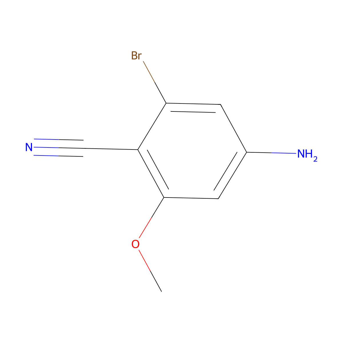4-Amino-2-bromo-6-methoxybenzonitrile molecular structure, CAS 2248352-85-2