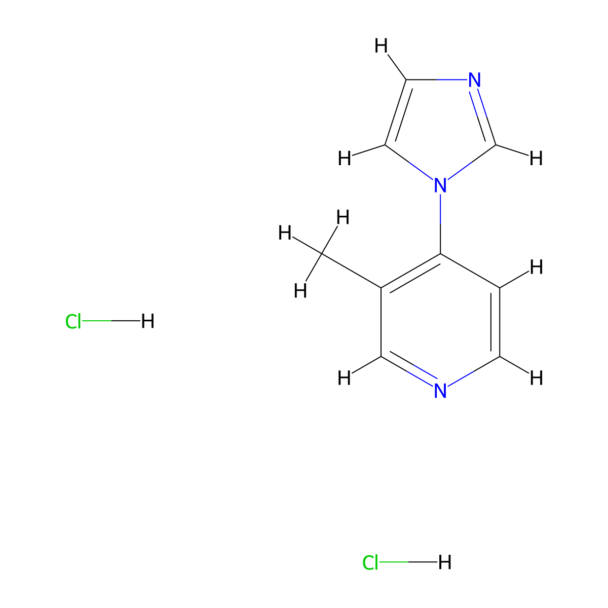 4-(1H-imidazol-1-yl)-3-methylpyridine dihydrochloride molecular structure, CAS 2248353-51-5