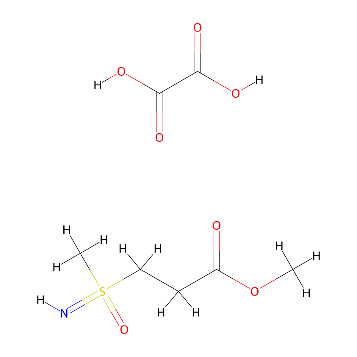 Methyl 3-(methylsulfonimidoyl)propanoate;oxalic acid molecular structure, CAS 2248353-56-0